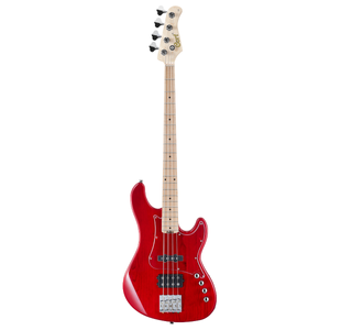 CORT GB74JHTR GUITARE BASSE ELECTRIQUE TRANS RED 