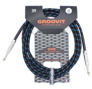GROOVIT CABLE JACK MONO / JACK MONO TRESSÉ NOIR & BLEU - 3m