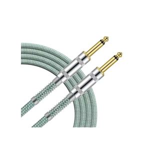 GROOVIT CABLE JACK MONO / JACK DROIT MONO TRESSÉ BLEU CLAIRE - 3m