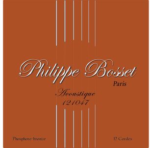 PHILIPPE BOSSET PBACP121047 JEU GUITARE FOLK 12 CORDES (112-47)