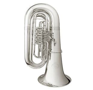 B&S GR51-S TUBA SIB 4 PALETTES ARGENTÉ avec housse