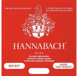 HANNABACH 8007SHT CORDES BASSES GUIT CLASSI. ROUGE TRES FORT TIRANT
