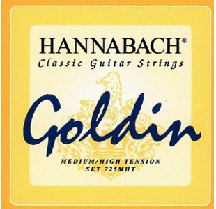 HANNABACH 725 JEU GUITARE CLASSIQUE GOLDIN/CARBONE MEDIUM/FORT TIRANT