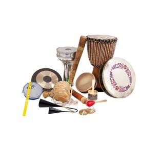 FUZEAU LOT 13 INSTRUMENTS AFRICAIN "DECOUVERTE DES MUSIQUES DU MONDE"