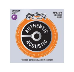 MARTIN MA535FX JEU CORDES FOLK FLEXIBLE CORE CUSTOM LIGHT 11-52