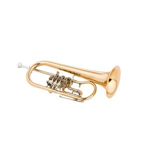 MTP 212 BUGLE A PALETTE CUIVRE ROSE VERNI - avec étui et embouchure