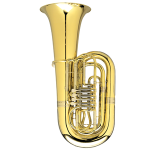MELTON 197/2-T1 "ORIGINAL" TUBA SIB 5/4 4 PALETTES + TRIGGER ARGENTÉ