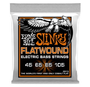 ERNIE BALL 2813 SLINKY FLATWOUND JEU BASSE ELECTRIQUE 45-105