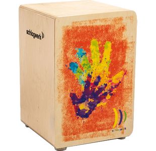 SCHLAGWERK CP402 "HIGH FIVE" CAJON ENFANT MOTIF MAINS COLORÉES