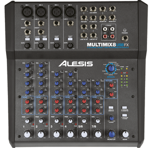 ALESIS MM8USBFX TABLE DE MIXAGE STUDIO 8 VOIES/12 ENTREES avec effets