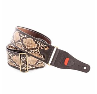 RIGHTON STRAPS SNAKE2-BG COURROIE VEGAN SIMILI CUIR SERPENT BEIGE
