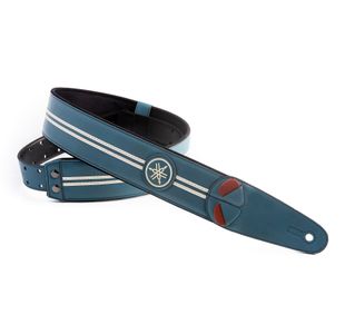 YAMAHA RIGRACETEA "RACE TEAL" COURROIE GUITARE CUIR VEGAN BLEU