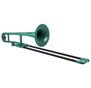 PBONE TROMBONE EN RESINE ABS VERT avec housse et embouchure