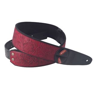 RIGHTON STRAPS SANDOKAN-RD COURROIE GUITARE CUIR VEGAN ROUGE