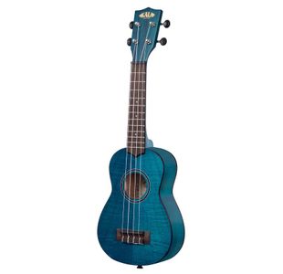 KALA KA-SEMB UKULELE SOPRANO ACAJOU EXOTIQUE TRANSPARENT BLUE
