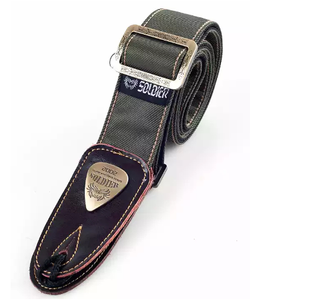 SOLDIER 131001 COURROIE GUITARE LUXE JEAN TISSÉ VERT