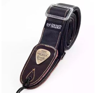 SOLDIER 131002 COURROIE GUITARE LUXE JEAN TISSÉ NOIR