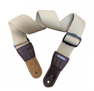 SOLDIER 131401 COURROIE GUITARE COTON TISSÉ BEIGE