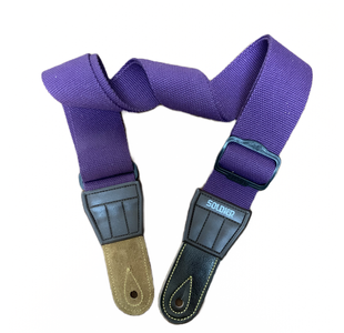 SOLDIER 131402 COURROIE GUITARE COTON TISSÉ MAUVE