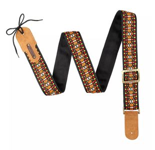 SOLDIER M33 134N06 COURROIE GUITARE JACQUARD VINTAGE ROUGE