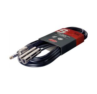 STAGG SYC3/PS2J E CABLE Y JACK STEREO/2 X JACK FEMELLE - 3 m