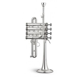 STOMVI TITAN COPPER BELL TROMPETTE PICCOLO ARGENTEE avec étui et emb