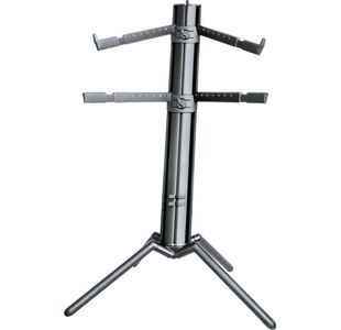 K&M 18860B "SPIDER PRO" SUPPORT EXTENSIBLE 2 CLAVIERS - NOIR