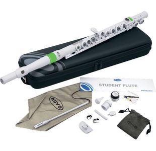 NUVO STUDENT FLUTE N210SFGN FLUTE TRAVERSIERE PLASTIQUE BLANCHE/VERTE