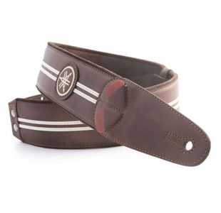 YAMAHA RIGRACEBRO "RACE BROWN" COURROIE GUITARE CUIR VEGAN BRUN