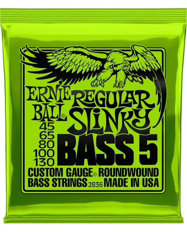 Acheter ERNIE BALL 2836 REGULAR SLINKY JEU BASSE ELECTRIQUE 5 CORDES /  45-130