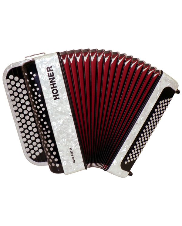 HOHNER HOHNER NOVA II 80 BASSES NOIR ACCORDEON CHROMATIQUE BOUTON HOUSSE 