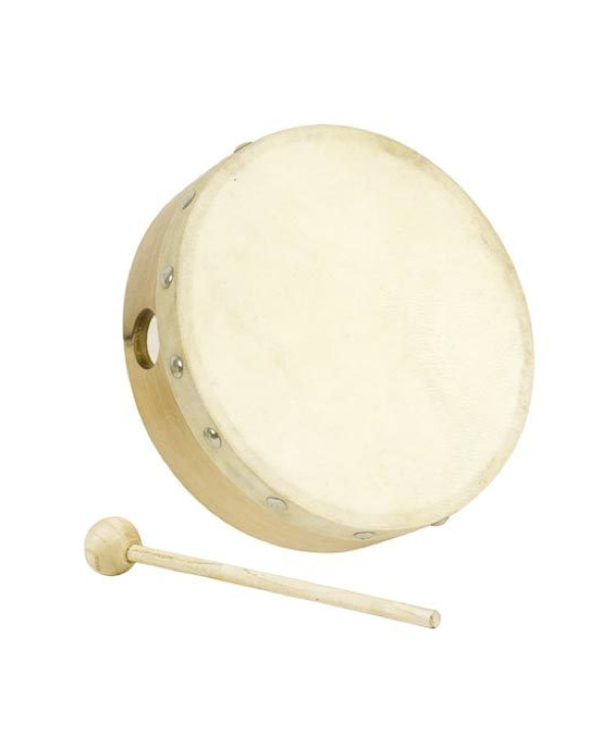 Acheter FUZEAU TAMBOURIN DIAM 15 CM PEAU NATURELLE CERCLAGE BOIS